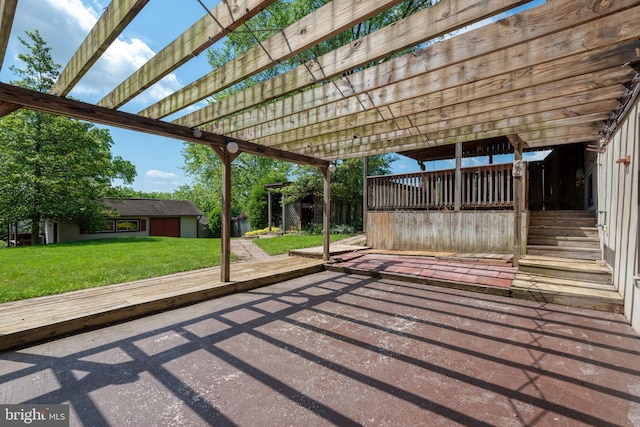 2418 Berkshire Ln, Dover, PA 17315 - view of patio / terrace featuring an outdoor structure