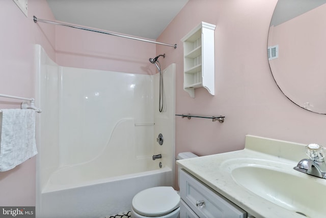 117 Graystone Farm Rd, White Hall, MD 21161 - bathroom featuring toilet, vanity, and shower / washtub combination