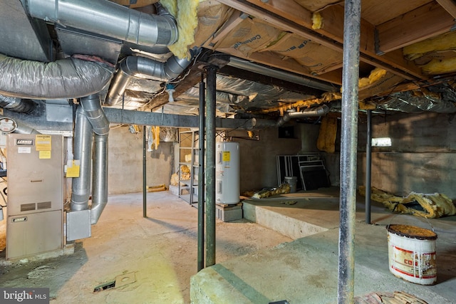 1812 Hazel Ave, Bristol, PA 19007 - unfinished basement with water heater and heating unit