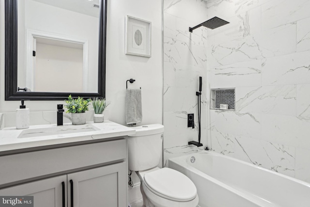 322 56th St NE, Washington, DC 20019 - bathroom featuring toilet, vanity, and tub / shower combination