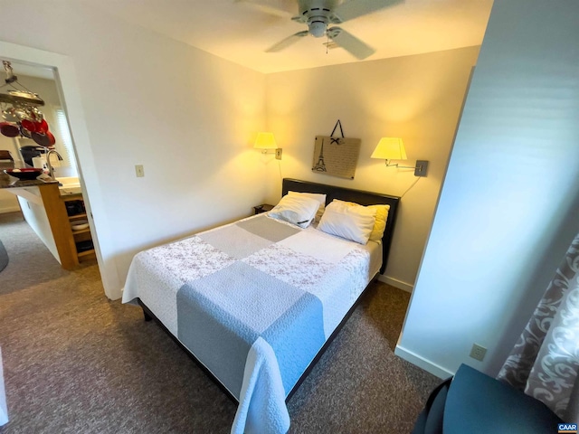 518 Meade Ave, Charlottesville, VA 22902 - carpeted bedroom with baseboards and ceiling fan