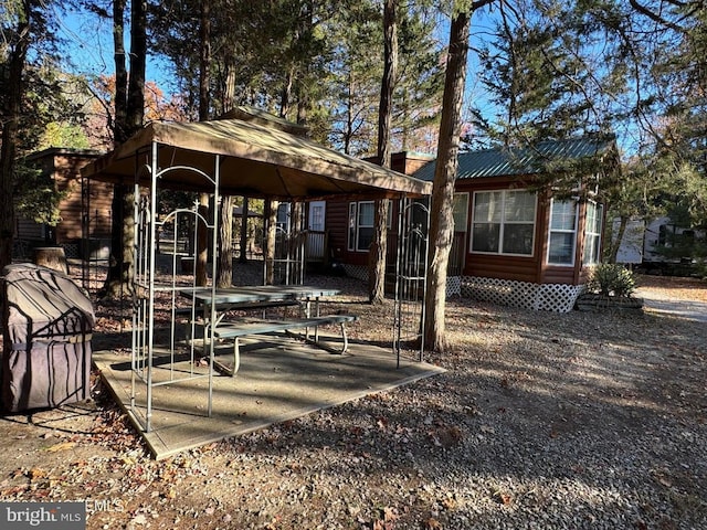724 Monmouth Rd Unit 26, Cream Ridge, NJ 08514 - exterior space with a gazebo and metal roof