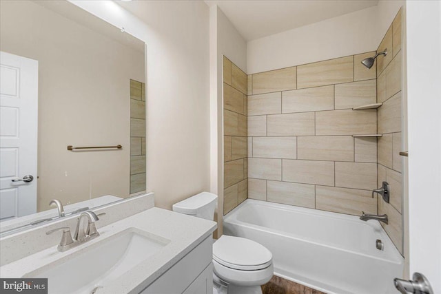 12524 Salisbury Rd, Ocean City, MD 21842 - bathroom with toilet, vanity, and washtub / shower combination
