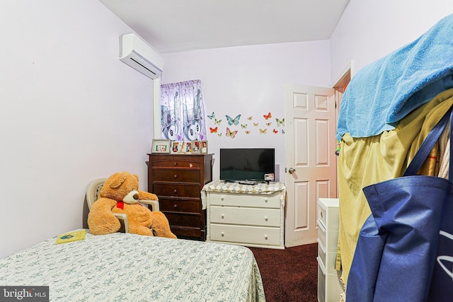 3903 N Marshall St, Philadelphia, PA 19140 - bedroom featuring dark carpet and a wall mounted air conditioner
