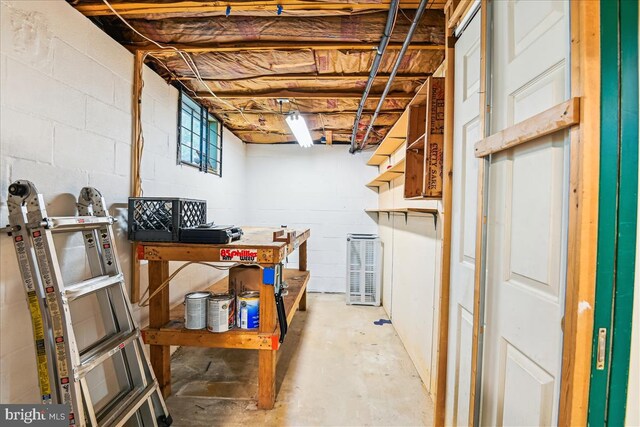 view of basement