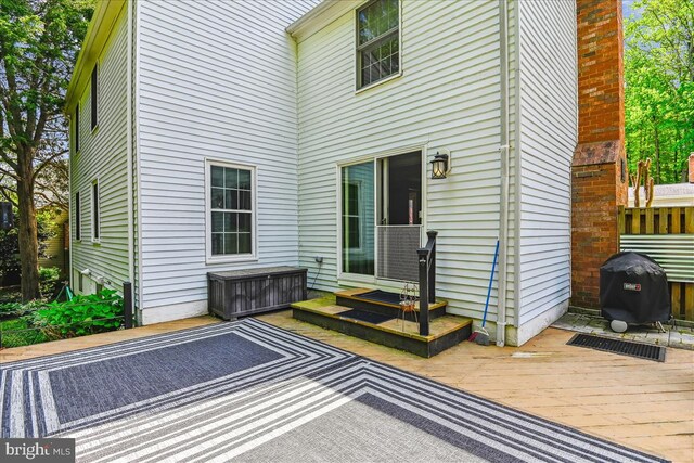 exterior space with a wooden deck