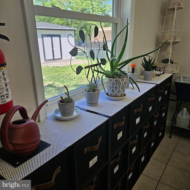 110 Harwich St, Browns Mills, NJ 08015 - interior space with plenty of natural light, tile patterned floors, and dark cabinets