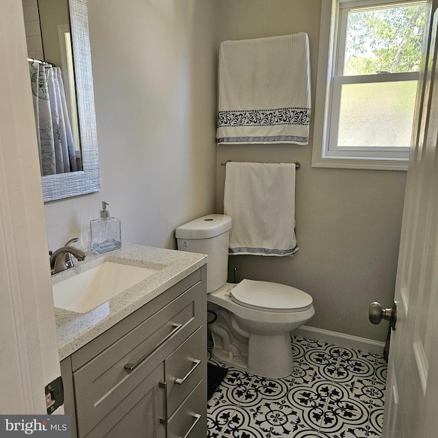 110 Harwich St, Browns Mills, NJ 08015 - full bath with toilet, vanity, and baseboards