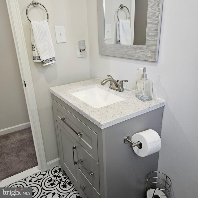 110 Harwich St, Browns Mills, NJ 08015 - bathroom with vanity and baseboards