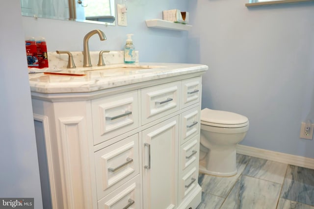 360 Haverford Ave, Wenonah, NJ 08090 - half bath featuring vanity, baseboards, and toilet