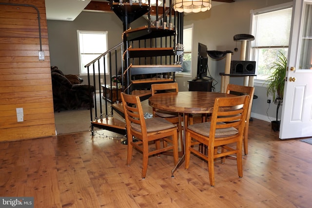 360 Haverford Ave, Wenonah, NJ 08090 - dining area featuring stairs and wood finished floors