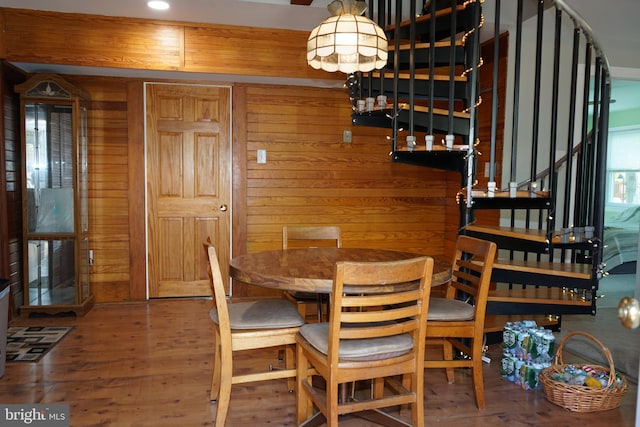 360 Haverford Ave, Wenonah, NJ 08090 - dining space featuring wood walls and wood finished floors