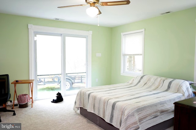 360 Haverford Ave, Wenonah, NJ 08090 - carpeted bedroom featuring a ceiling fan and visible vents