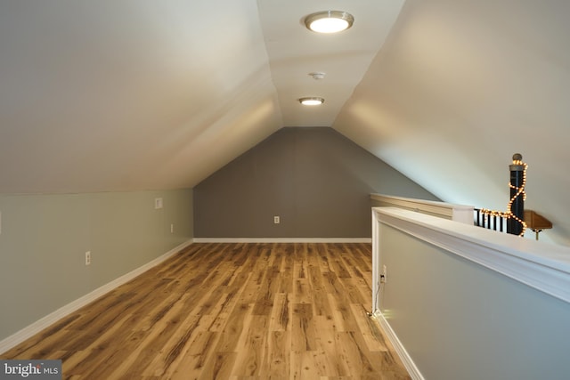 360 Haverford Ave, Wenonah, NJ 08090 - additional living space featuring light wood-style floors, baseboards, and vaulted ceiling