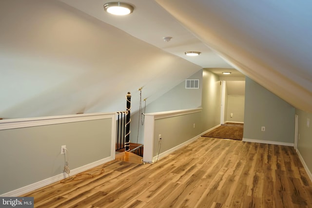 360 Haverford Ave, Wenonah, NJ 08090 - bonus room with visible vents, baseboards, wood finished floors, and vaulted ceiling