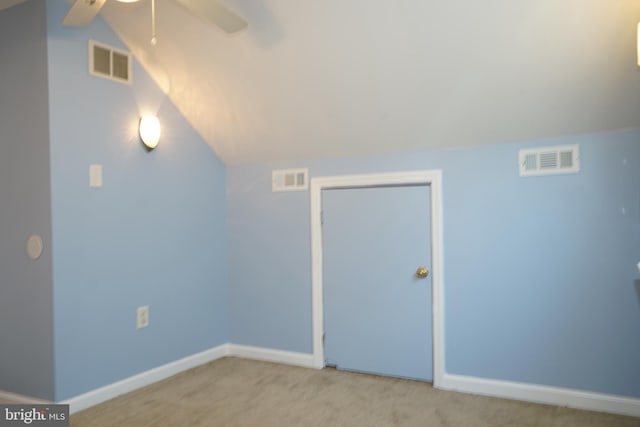 360 Haverford Ave, Wenonah, NJ 08090 - bonus room featuring visible vents, ceiling fan, and vaulted ceiling