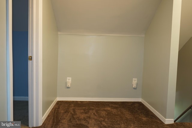 360 Haverford Ave, Wenonah, NJ 08090 - additional living space featuring baseboards, carpet flooring, and vaulted ceiling