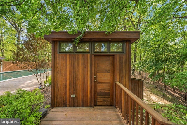 400 Highview Dr, Wayne, PA 19087 - view of shed with an outdoor pool
