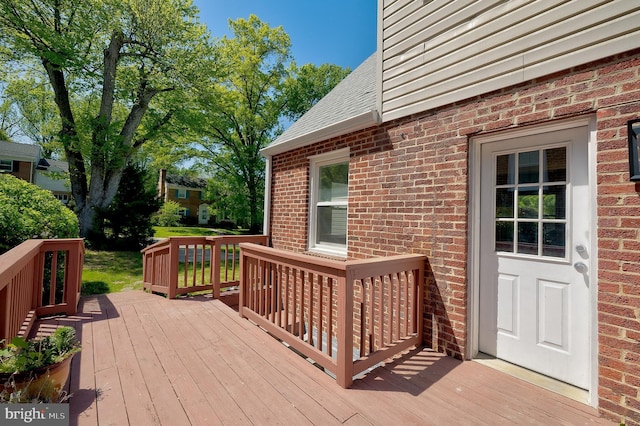 view of wooden deck
