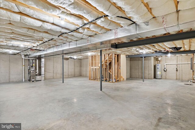 612 Greenbriar Path, Cochranville, PA 19330 - unfinished below grade area with water heater and heating unit