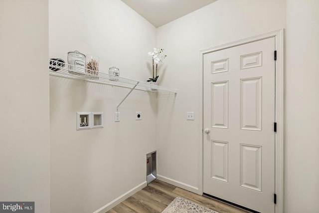 610 Greenbriar Path, Cochranville, PA 19330 - laundry room with hookup for an electric dryer, washer hookup, and light wood-style floors
