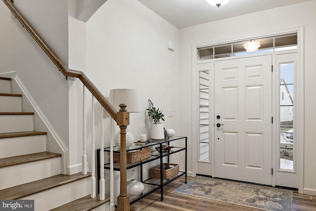 610 Greenbriar Path, Cochranville, PA 19330 - entryway featuring wood finished floors and stairs