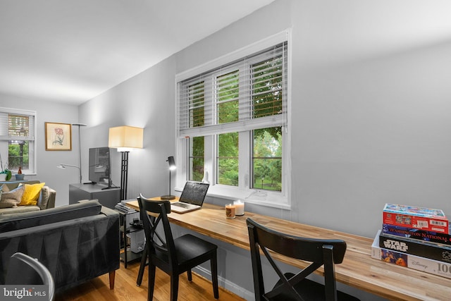 9830 Hollow Glen Pl Unit 2562, Silver Spring, MD 20910 - office with healthy amount of natural light and wood finished floors