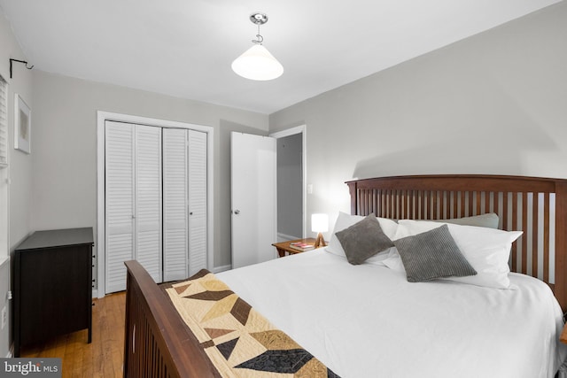 9830 Hollow Glen Pl Unit 2562, Silver Spring, MD 20910 - bedroom featuring light wood-style flooring and a closet