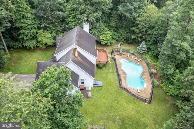 2744 Church Ln, Taneytown, MD 21787 - view from above of property featuring a pool area