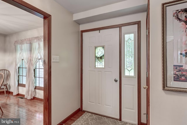 2744 Church Ln, Taneytown, MD 21787 - foyer entrance with wood finished floors and baseboards