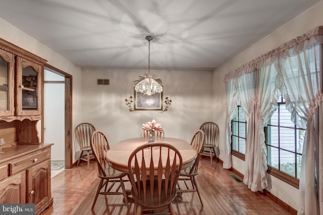 2744 Church Ln, Taneytown, MD 21787 - dining room featuring light wood-style flooring and a chandelier