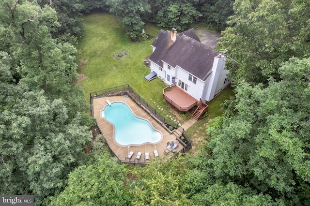 2744 Church Ln, Taneytown, MD 21787 - aerial view of property and surrounding area with a pool area