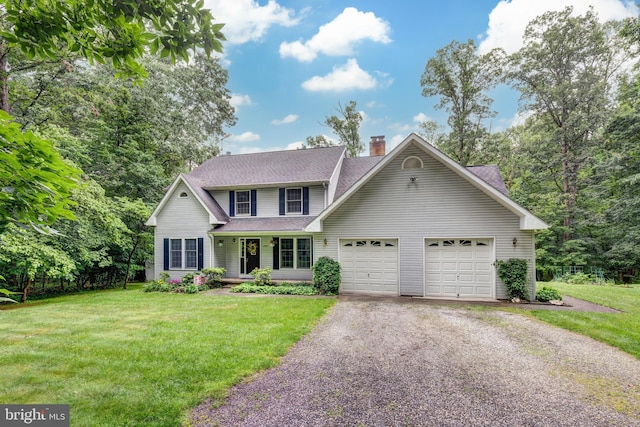 2744 Church Ln, Taneytown, MD 21787 - view of front of house featuring driveway, roof with shingles, an attached garage, and a front lawn
