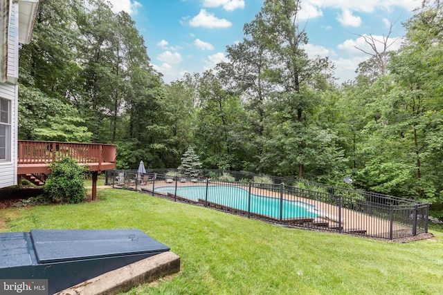 2744 Church Ln, Taneytown, MD 21787 - view of swimming pool with a wooden deck