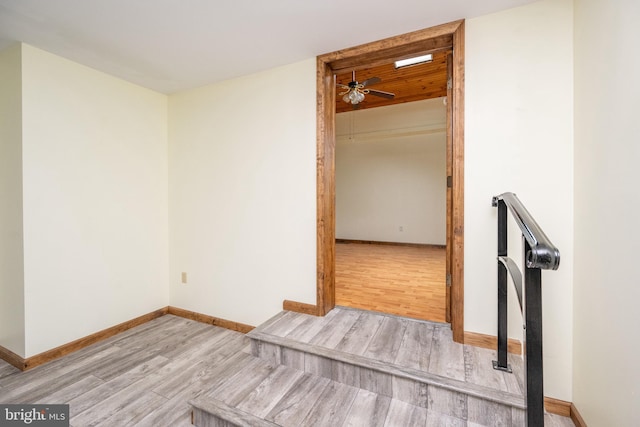 208 Drane Dr, Accident, MD 21520 - spare room with baseboards, ceiling fan, and wood finished floors