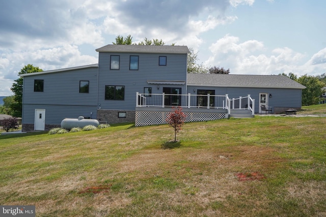208 Drane Dr, Accident, MD 21520 - back of house featuring a deck and a yard