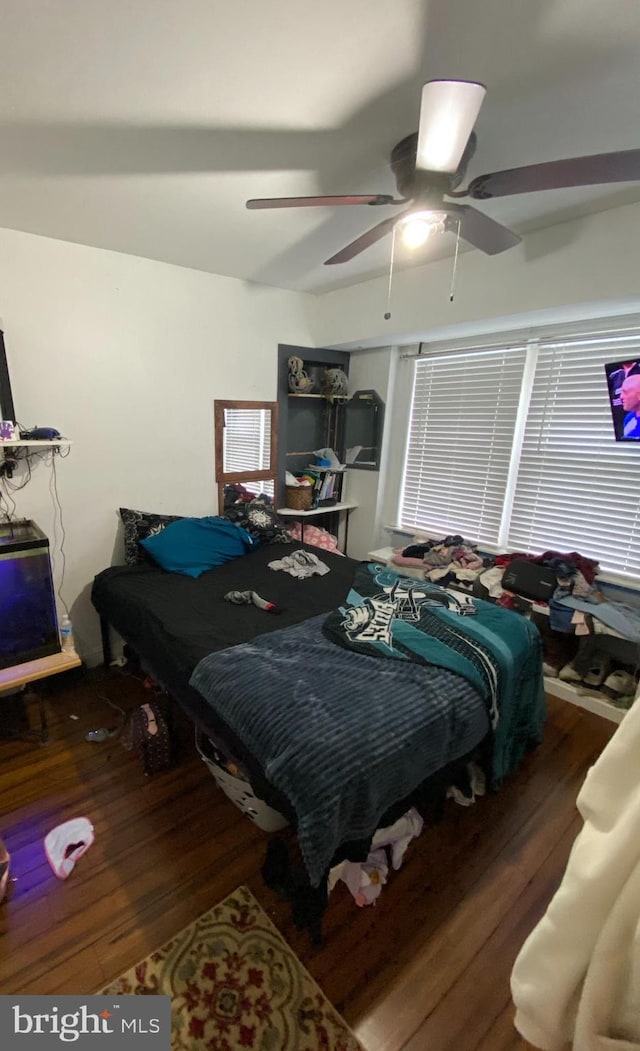 138 Seyfert Dr, Birdsboro, PA 19508 - bedroom with ceiling fan and wood finished floors
