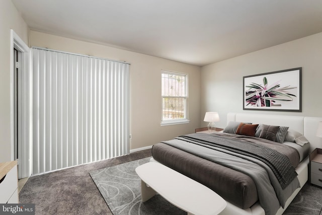 bedroom featuring carpet