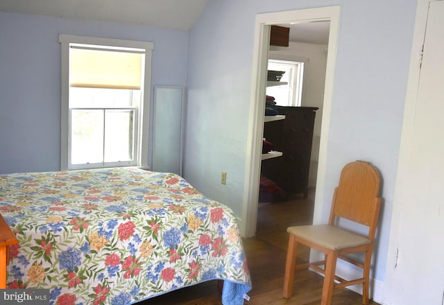 bedroom featuring wood finished floors