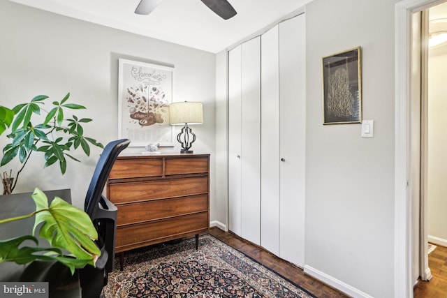 7836 Heritage Dr, Annandale, VA 22003 - corridor with wood finished floors and baseboards