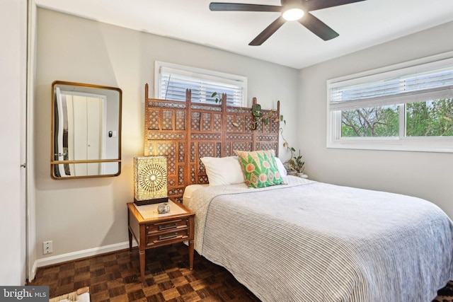 7836 Heritage Dr, Annandale, VA 22003 - bedroom featuring baseboards and a ceiling fan