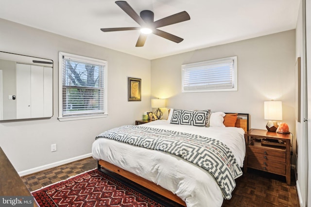 7836 Heritage Dr, Annandale, VA 22003 - bedroom with baseboards and ceiling fan