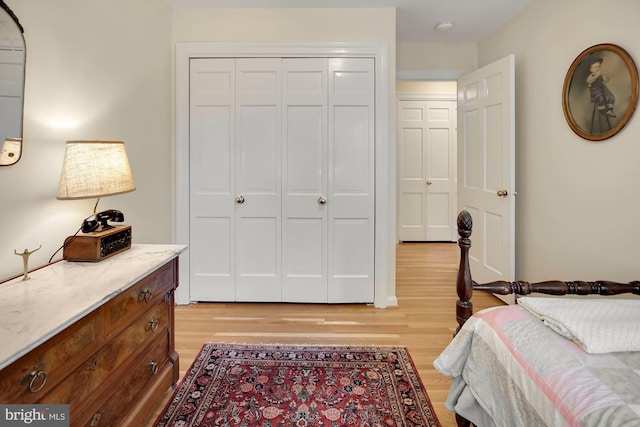 624 4th Pl SW, Washington, DC 20024 - bedroom featuring light wood-style flooring and a closet