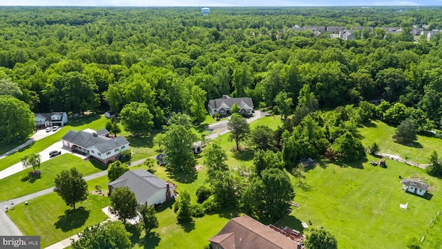 6707 Burch Hill Rd, Brandywine, MD 20613 - aerial perspective of suburban area with a heavily wooded area