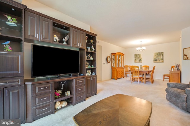 2901 S Leisure World Blvd Unit 133, Silver Spring, MD 20906 - living area with a chandelier and light carpet