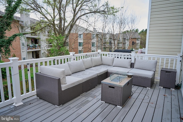 deck with outdoor lounge area