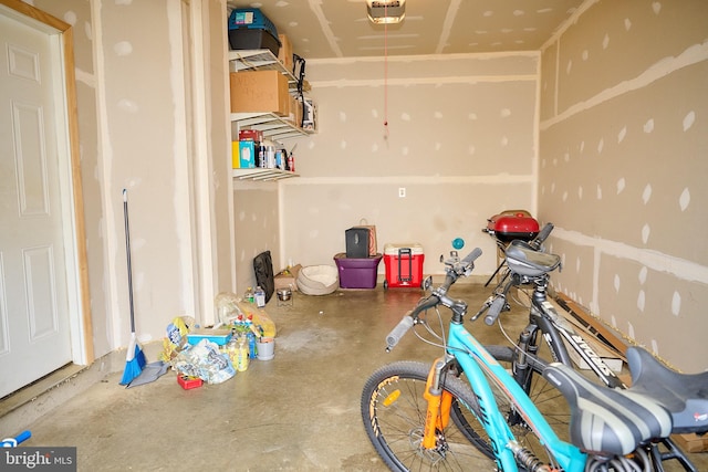 interior space featuring a garage door opener