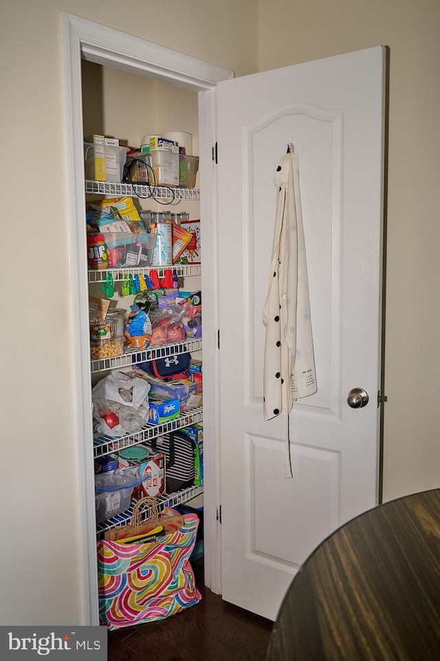 view of pantry
