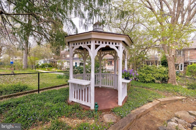 27 Ridge Rd, Greenbelt, MD 20770 - exterior space with a gazebo and a fenced backyard