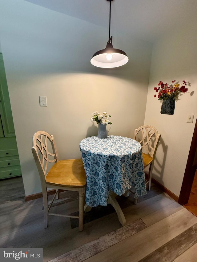 11003 Marty St NW, Lavale, MD 21502 - dining area with baseboards and dark wood-style flooring